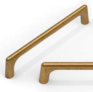 10 Pack Antique Brass Cabinet Pulls 5 Inch(128mm) Kitchen Cabinet Handles Vintage Retro Cabinet Hardware for Drawer Pulls