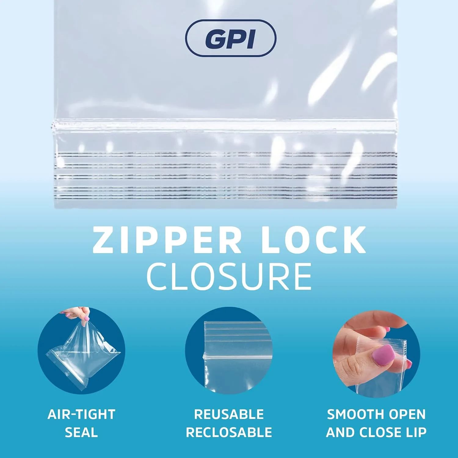 1000 Count - 1.25" x 1.25" Small Zip Bags, Mini Reclosable Zipper Baggies, 2 Mil, Clear Plastic Resealable Storage Bags with Zip Top Lock for Packaging Jewelry, Diamonds, Pills, Beads, Seeds - GPI
