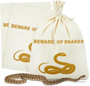 2 Pcs Snake Reptile Bag with Drawstring 20 x 28 Inch Snake Hunting Sack Pouches with Sewn Bottom Corners for Capturing Moving Transporting Hunting Catching Reptile Small Animal
