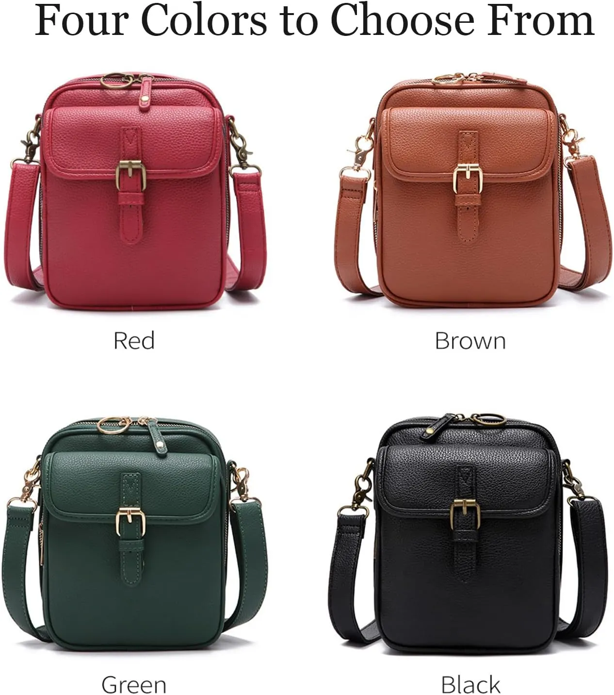 2025 Vintage Double Layer Large Capacity Mini Messenger Bag, Leather Small Purse Crossbody Shoulder Bag for Women Men