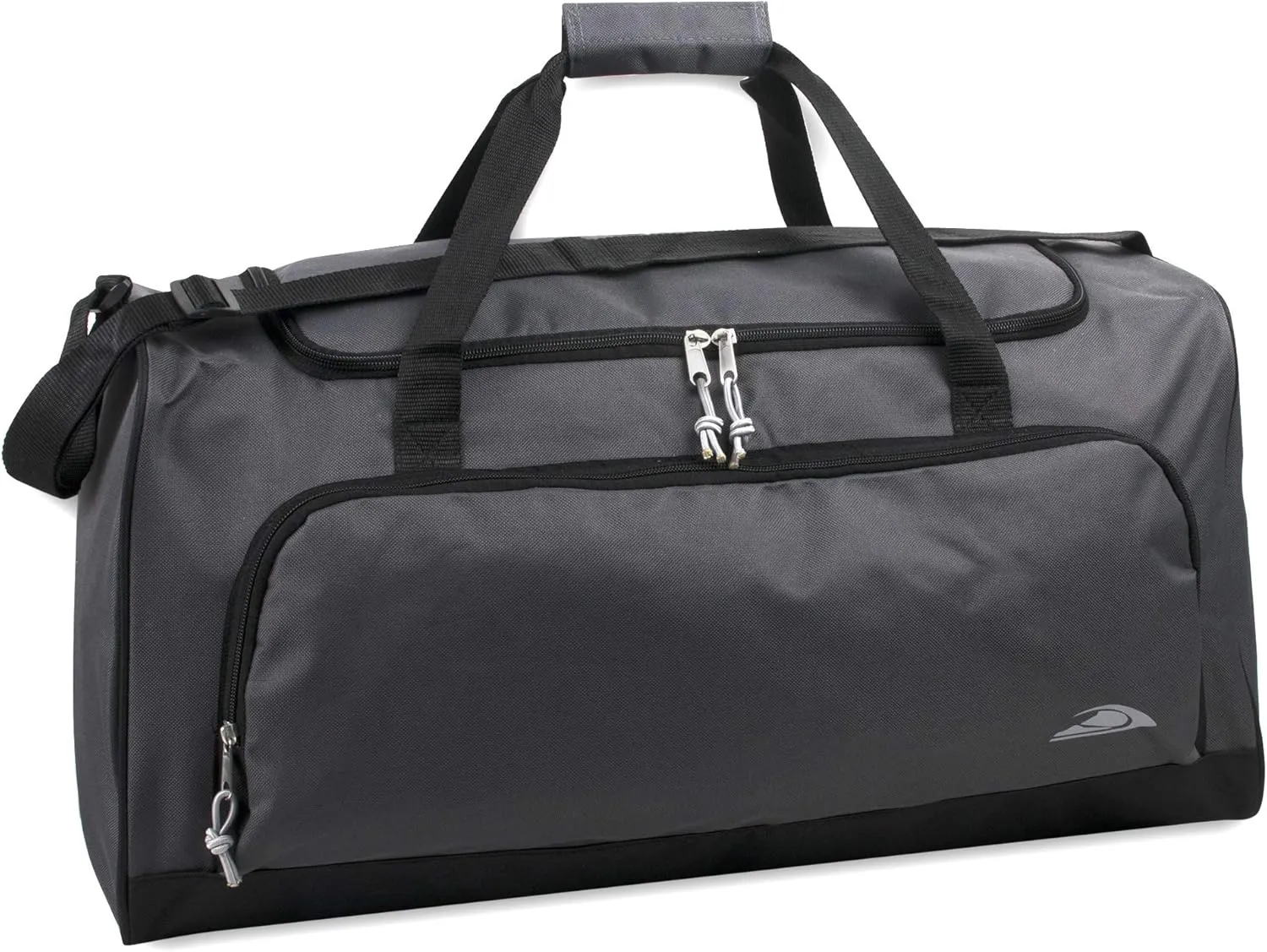 (24 Pack) Bulk 55 Liter, 24 Inch Lightweight Canvas Duffle Bags for Men & Women For Travel, Sports, Homeless Bulk (All Gray Pack)