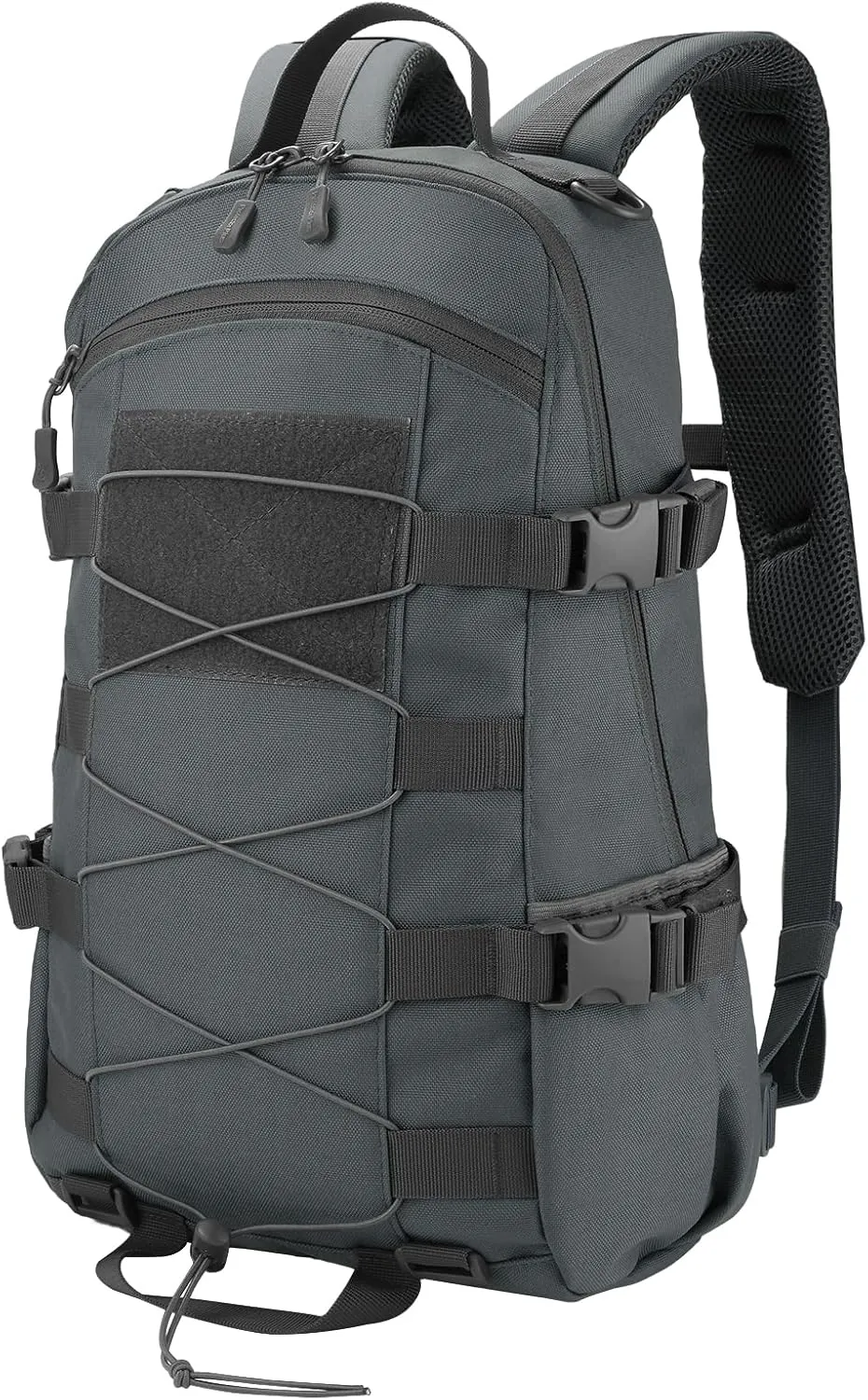 25L Hiking Backpack Lightweight Small Daypack Molle Pack for Men Women Outdoor Camping Traveling, Grey