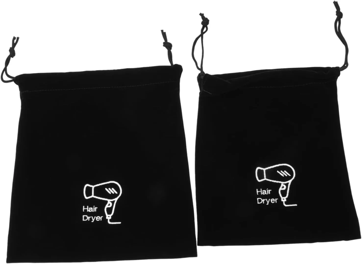 2pcs Blow Dryer Black Bags Hair Tools Travel Bag for Hair Dryer Storage Pouch