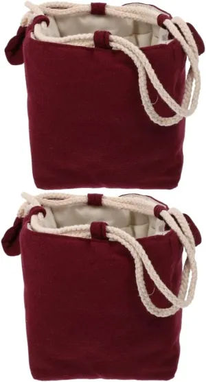 2pcs Tea Cup Carrying Bag Teacup Storage Bag Travel Jewelry Bag Teapot Storage Container Teapot Teacup Carrier Wear-resistant Teacup Bag Portable Teapot Bag Storage Bags Red Cotton