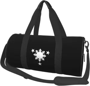 3 stars and sun Philippines Convertible Garment Bag with Shoulder Strap, Carry on Garment Duffel Bag for Men Women - Rolling Foldable for Travel Luggage Bags (Black)