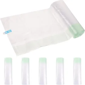 5 Rolls Disposable Urinal Bags for Toilets Cleaning Toilet Seat Pouches with Drawstring Outdoor Travel Potty Bags for Pets Convenient Leak