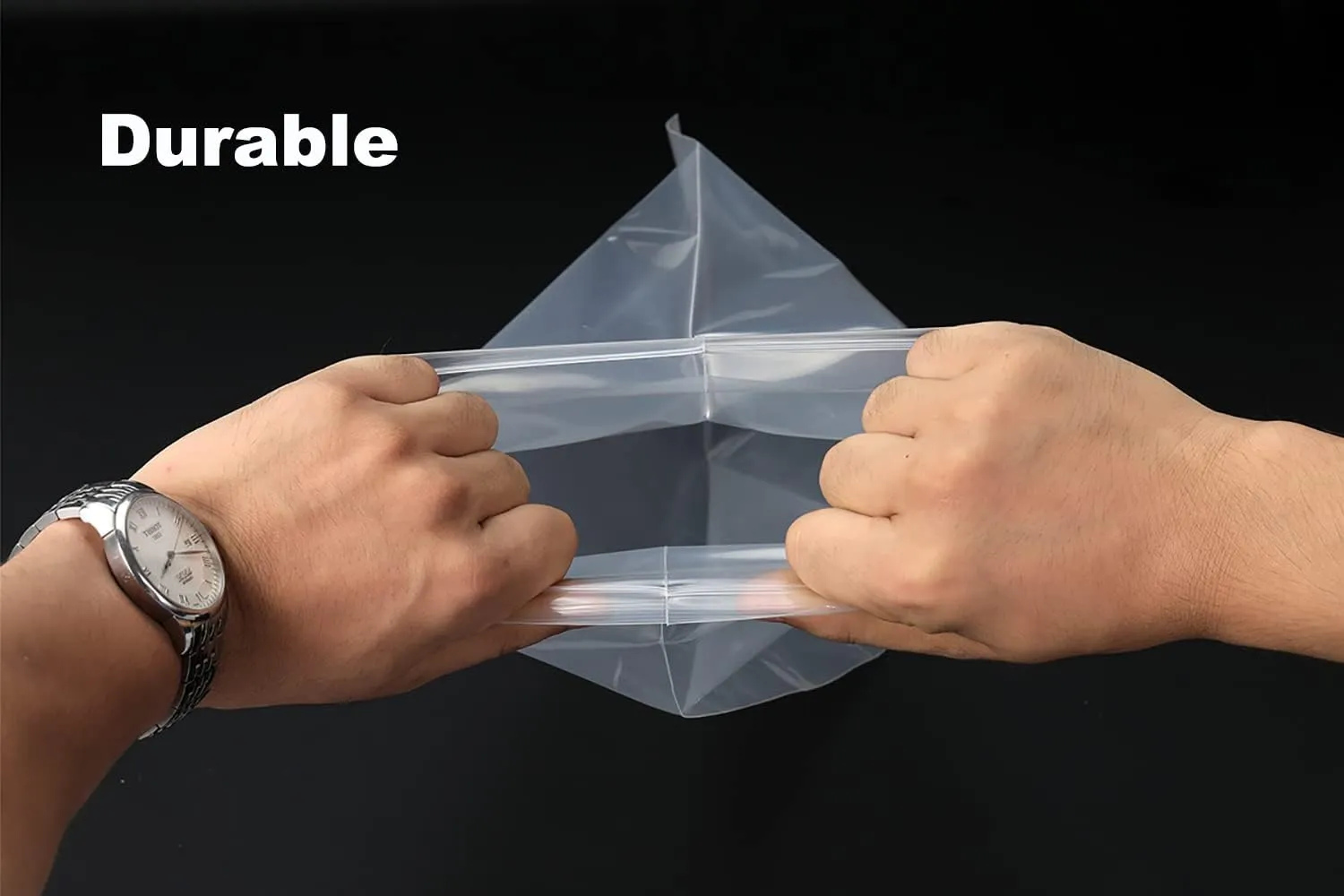 50 PCS 12" x 15" Thick Large Clear Zip Poly Lock Plastic Bags Seal Reclosable Zip Bag Durable 2.4 Mil Clothing T-Shirt Toys Snacks Zipper Bags