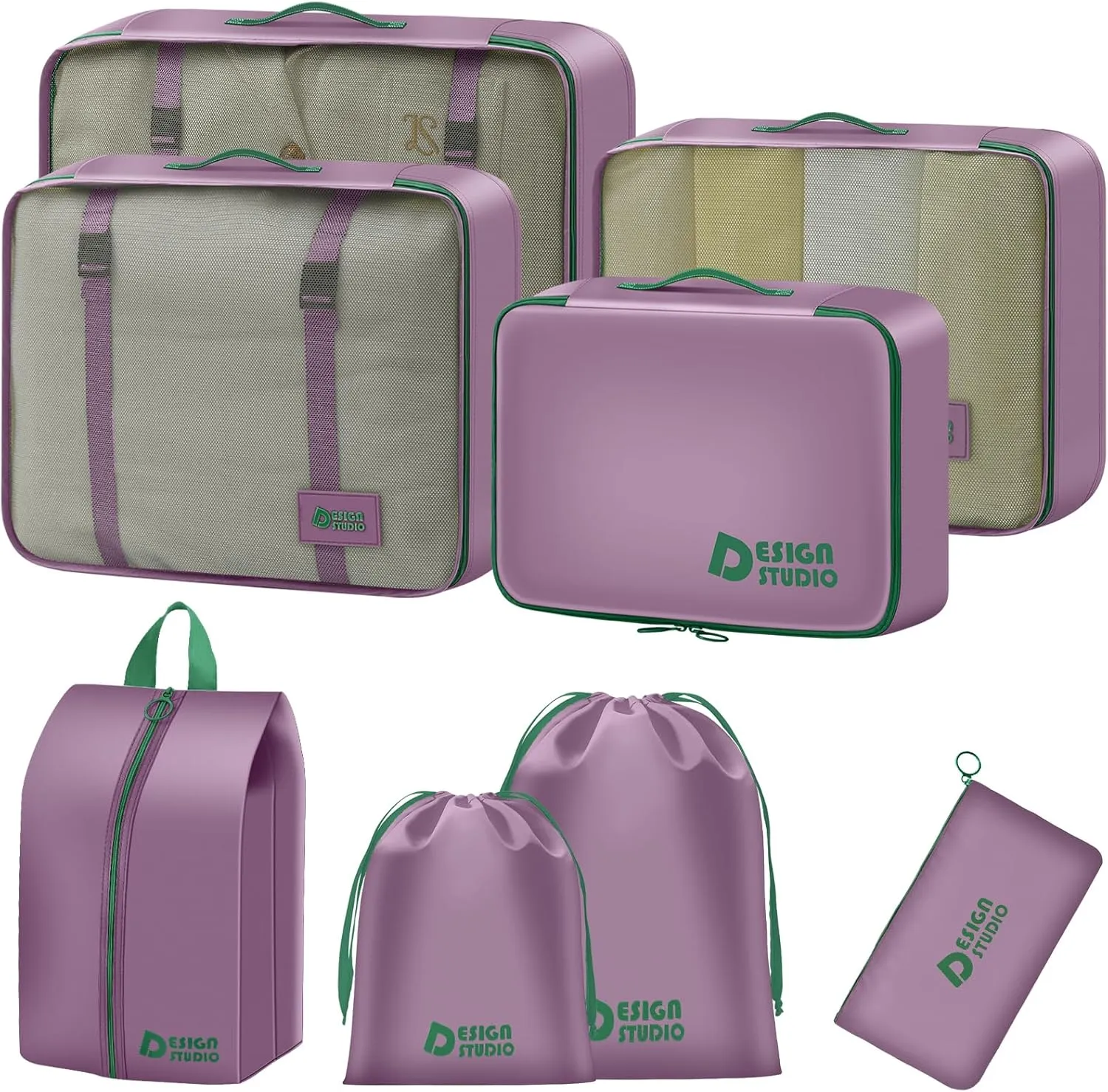 8 Set Packing Cubes for Travel Suitcase Organizer Bags Luggage Packing Cubes Set Travel Essentials Accessories Gifts for Women