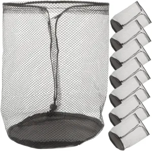 8Pcs Portable Mesh Cone Storage Bags with Drawstring Straps for Sports Supplies and Practice Equipment Organization for Soccer Football and Training Activities