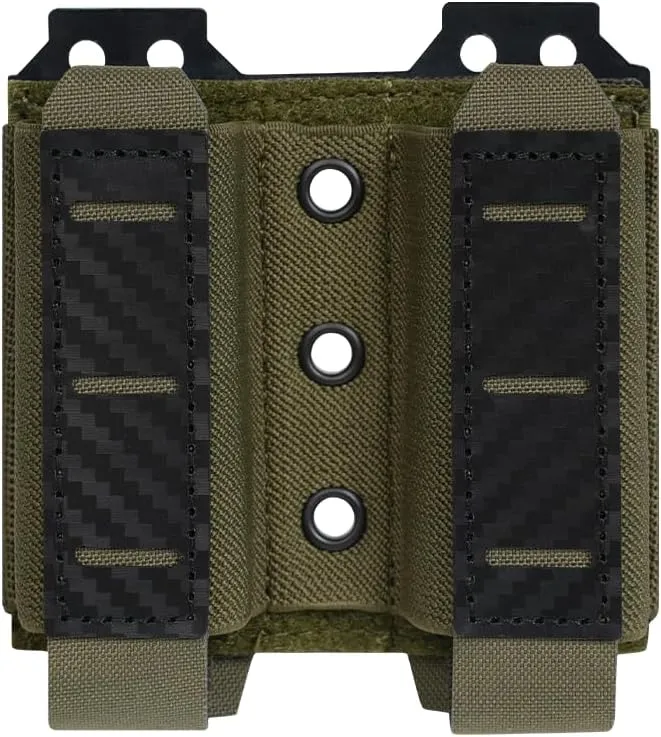 9MM Pistol Mag Pouch,Molle Double Magazine Pouch with Inner Loop Panel Elastic Magazine Holster Laser-Cut Hardshell Mag Bag,for 9mm/.40 Calibers 45acp Glock S&W M&P