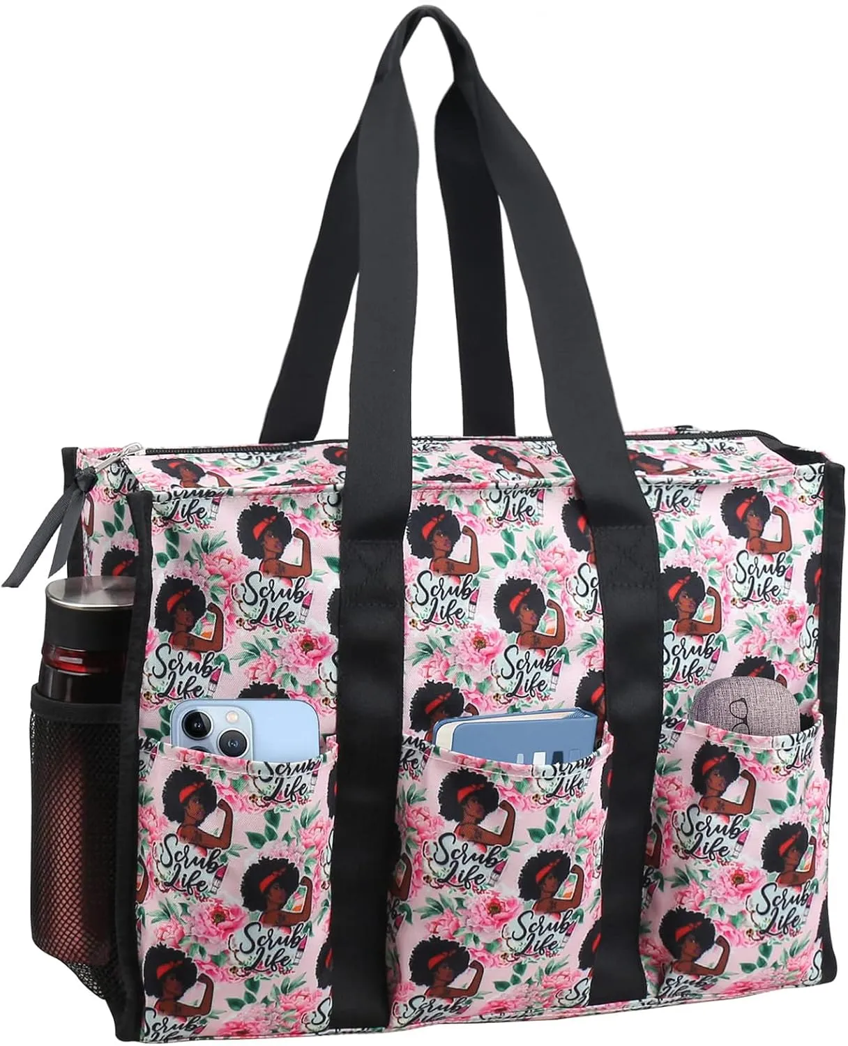 ABAMERICA Nurse Bags for Work: Multiple Pockets, Waterproof, Organizing Zip Top Clinical Bag for Nursing Students