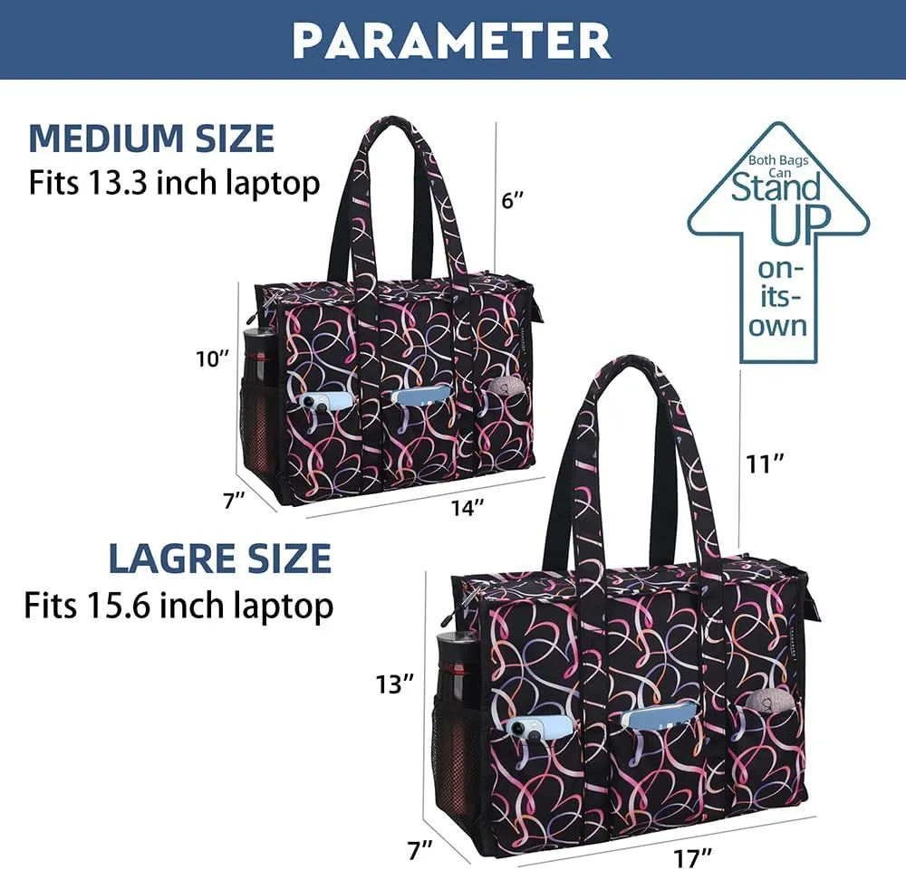 ABAMERICA Nurse Bags for Work: Multiple Pockets, Waterproof, Organizing Zip Top Clinical Bag for Nursing Students