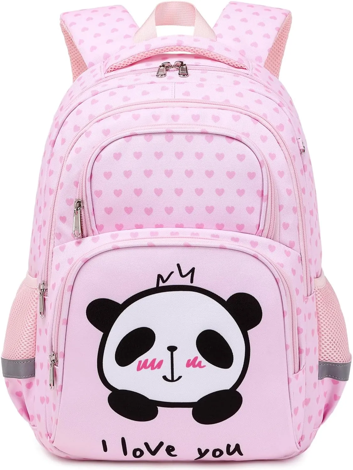 abshoo Cute Panda School Backpack For Girls Elementary Kindergarten Kids School Bag (Panda Pink B)