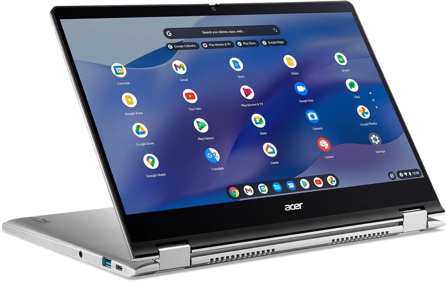 Acer Chromebook Spin 514 CP514-3HH-R6VK Laptop | AMD Ryzen 5 5625C | 14" FHD IPS Touch Display | 8GB LPDDR4X | 128GB eMMC | Wi-Fi 6 | FHD Webcam | HDMI Port | Backlit Keyboard | Chrome OS | Sleeve