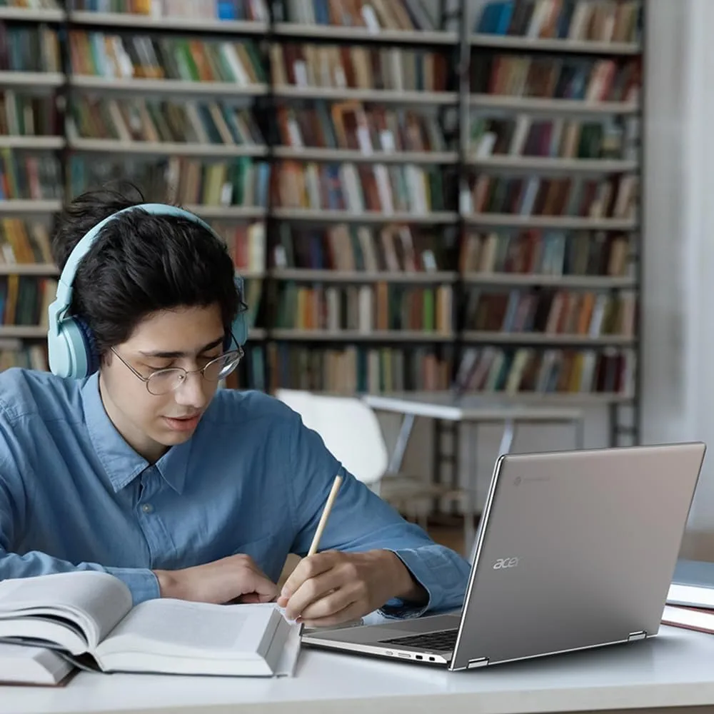 Acer Chromebook Spin 514 CP514-3HH-R6VK Laptop | AMD Ryzen 5 5625C | 14" FHD IPS Touch Display | 8GB LPDDR4X | 128GB eMMC | Wi-Fi 6 | FHD Webcam | HDMI Port | Backlit Keyboard | Chrome OS | Sleeve