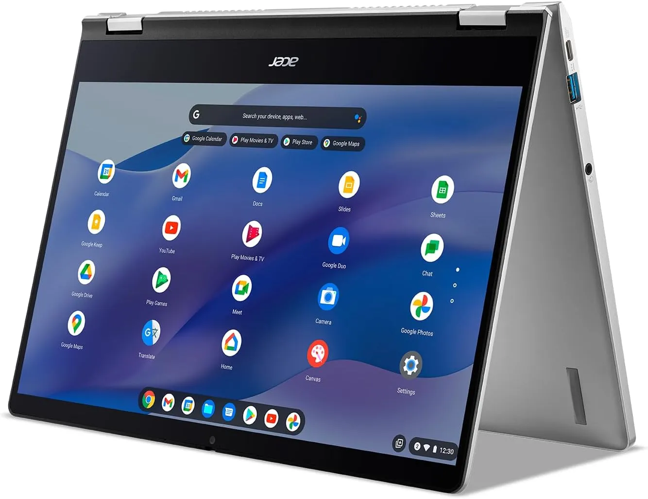 Acer Chromebook Spin 514 CP514-3HH-R6VK Laptop | AMD Ryzen 5 5625C | 14" FHD IPS Touch Display | 8GB LPDDR4X | 128GB eMMC | Wi-Fi 6 | FHD Webcam | HDMI Port | Backlit Keyboard | Chrome OS | Sleeve