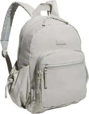 adidas Weekender Mini Backpack for Women and Men, Small Fashion Bag with Laptop Sleeve, Metal Grey, One Size