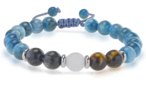Adjustable Braided Bracelet Eagle and Tiger Eye Natural Stone with Moonlight Gemstone 0.31 inch Beads Bracelets Gifts For Men Or Women