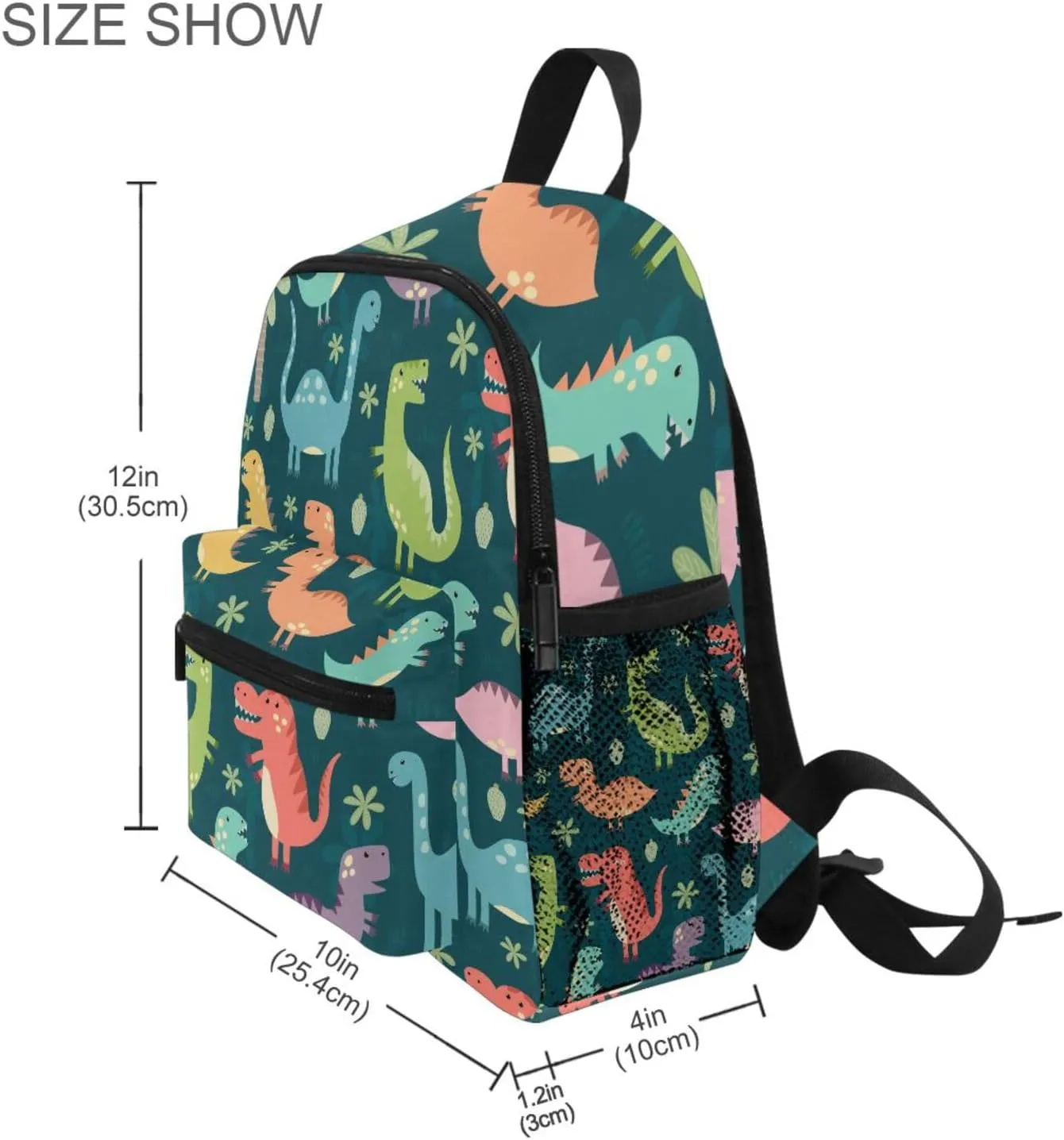 ALAZA Cute Kid's Back Pack Funny Dinosaur Todder Backpack lightweight Preschool Kindergarten Book Bag Practical and Durable Daycare Bag for Travel,Toys