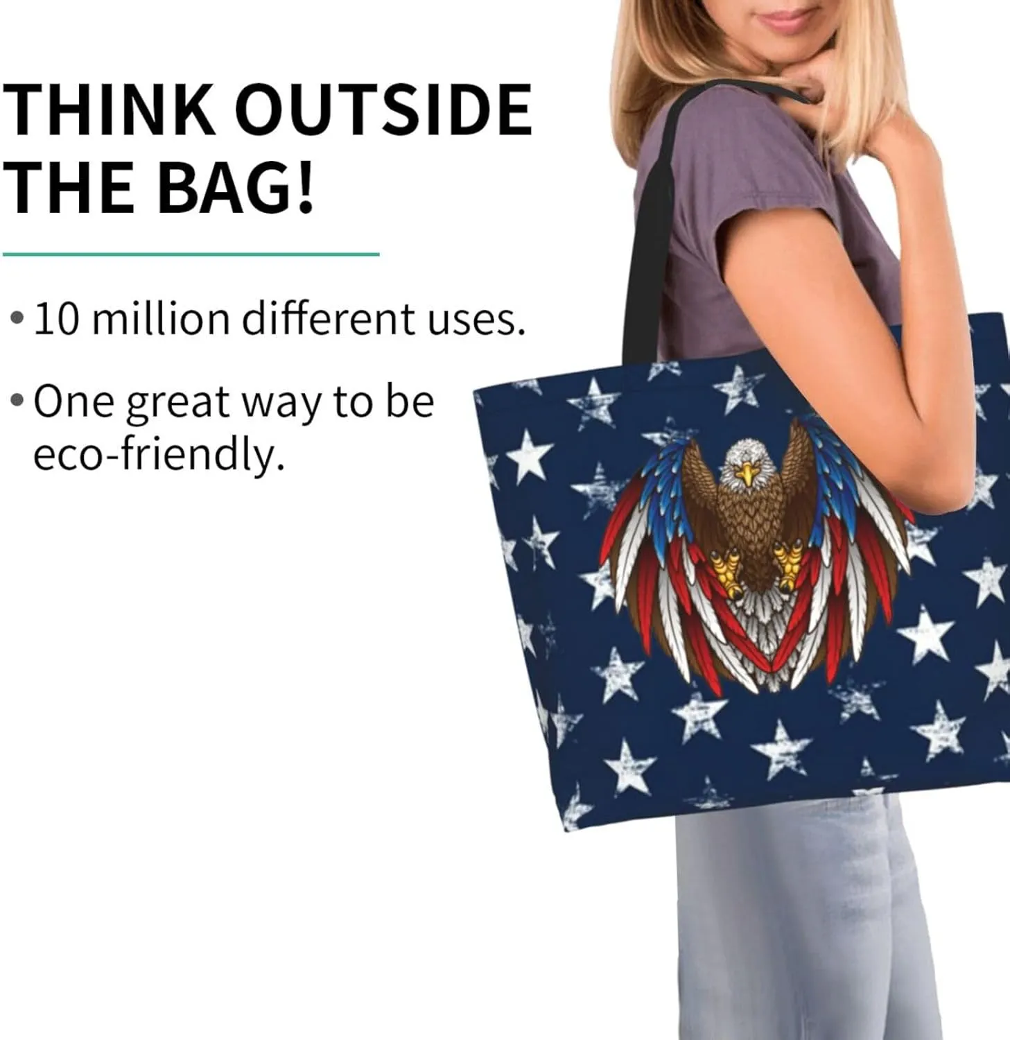American Grocery Bag American Flag Shopping Bag America Handbag Bags American Tote Bag Flag Bags