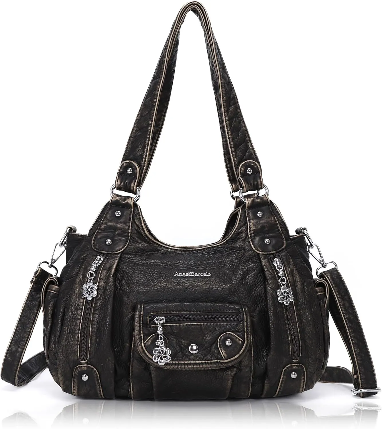 Angel Barcelo Womens Purses and Handbags PU Leather Shoulder Bag Fashion Hobo Bags for Girls