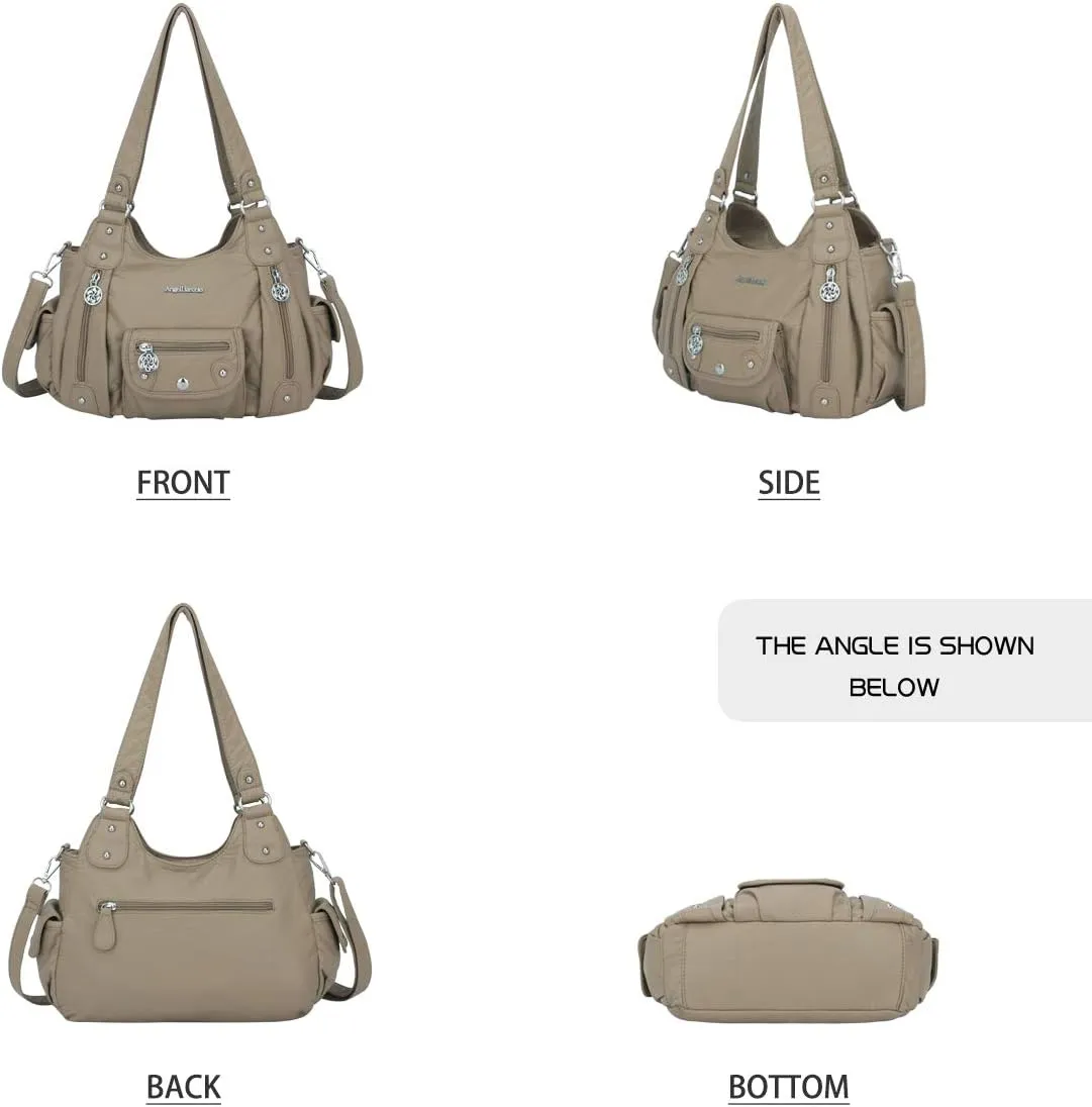 Angel Barcelo Womens Purses and Handbags PU Leather Shoulder Bag Fashion Hobo Bags for Girls