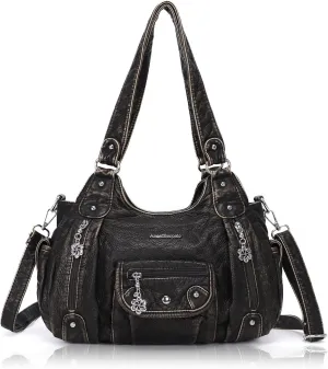 Angel Barcelo Womens Purses and Handbags PU Leather Shoulder Bag Fashion Hobo Bags for Girls