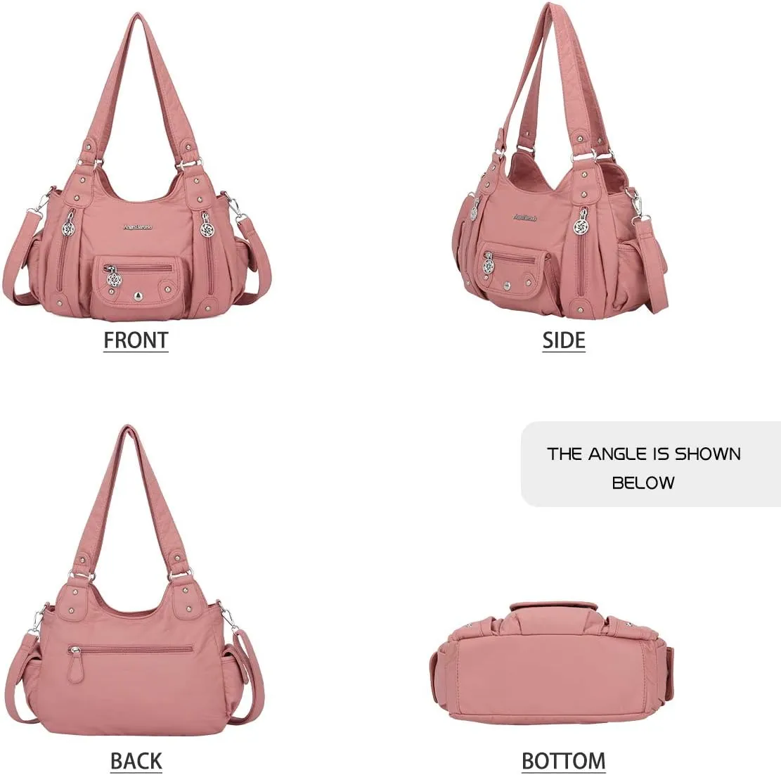 Angel Barcelo Womens Purses and Handbags PU Leather Shoulder Bag Fashion Hobo Bags for Girls