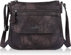 Angel Kiss Crossbody Bags for Women PU Leather Shoulder Handbag Ladies Purses and Handbag with adjustable Strap