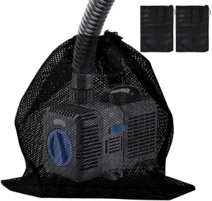ANGGREK 2PCS Garden Strainer Mesh Filter Sprayer Pump Barrier Bag Pond Net Strainer Drawstring Pouch 41 x 30cm