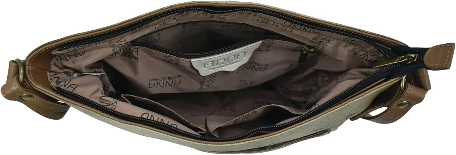 Anna by Anuschka Women's Hand Painted Genuine Leather Convertible Tote