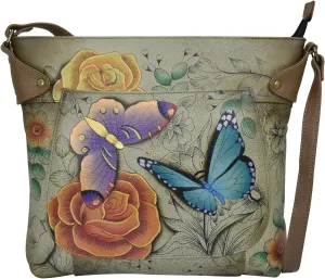 Anna by Anuschka Women's Hand Painted Genuine Leather Convertible Tote