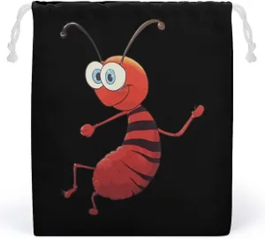 Ant Drawstring Storage Bag Canvas Stuff Sack Christmas Gift Pouch Laundry Bags Reusable Cloth Shoe Bags 20 * 25cm