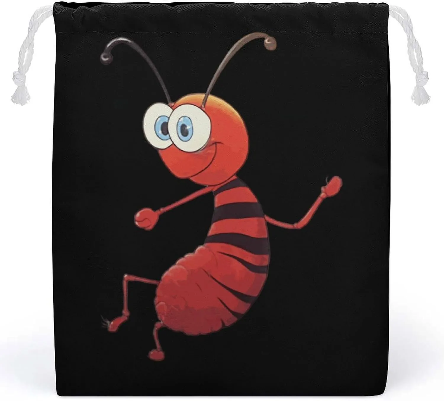 Ant Drawstring Storage Bag Canvas Stuff Sack Christmas Gift Pouch Laundry Bags Reusable Cloth Shoe Bags 20 * 25cm