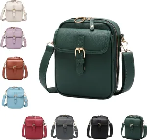Anti-Theft Retro Design Upgrade Double Layer Large Capacity Mini Messenger Bag With 10 Card Slots and Anti-Theft Zipper