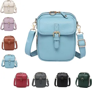 Anti-Theft Retro Design Upgrade Double Layer Large Capacity Mini Messenger Bag With 10 Card Slots and Anti-Theft Zipper