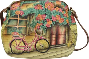 Anuschka Women’s Genuine Leather Convertible Medium Bag - Hand Painted Exterior