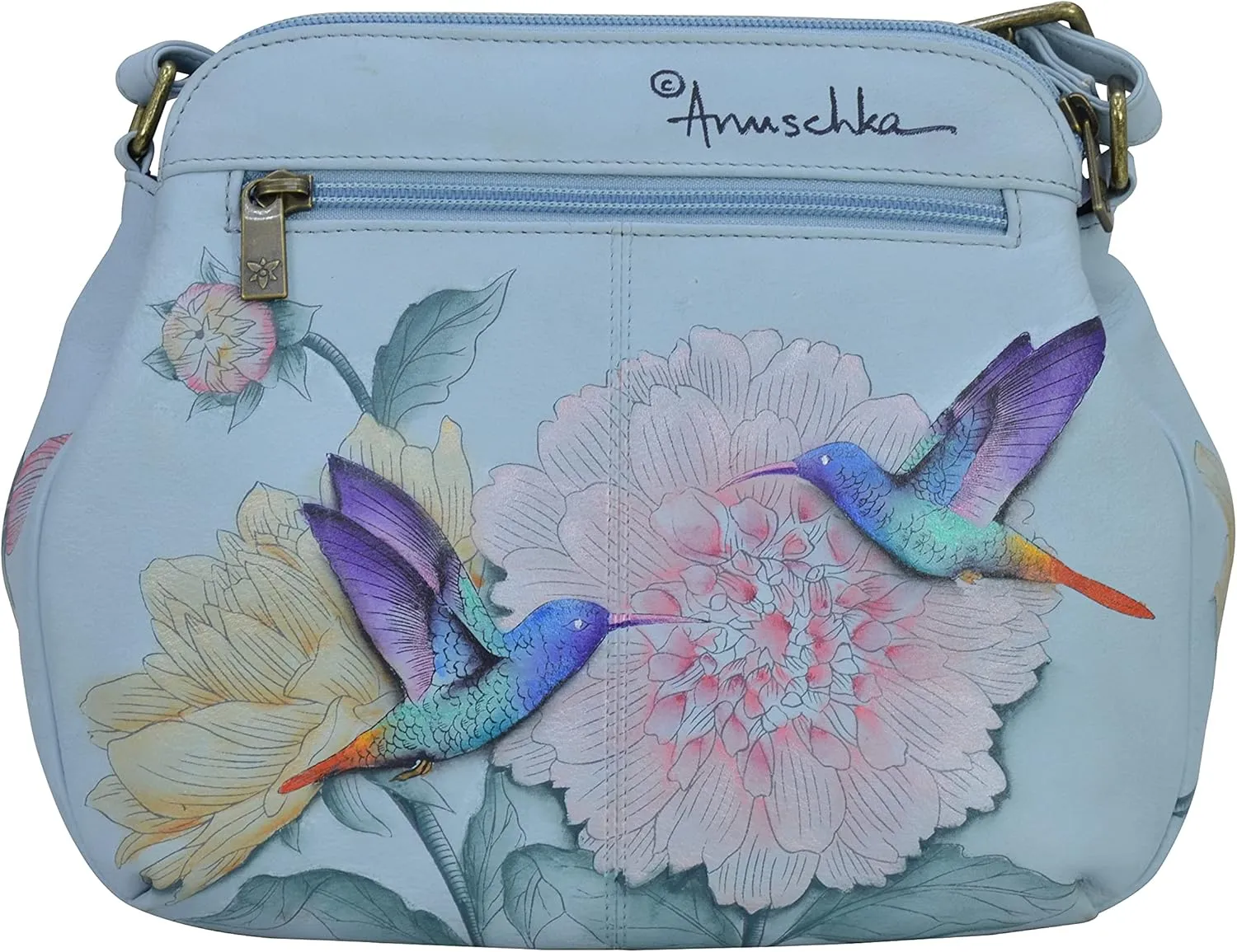 Anuschka Women’s Genuine Leather Convertible Medium Bag - Hand Painted Exterior