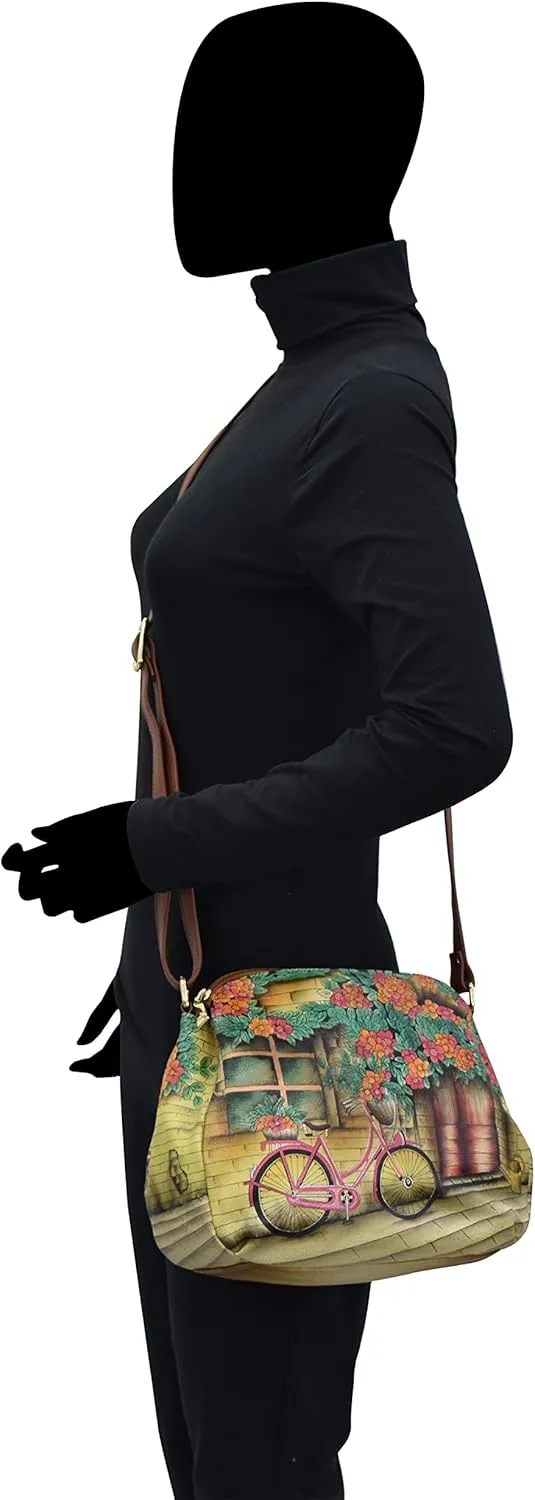 Anuschka Women’s Genuine Leather Convertible Medium Bag - Hand Painted Exterior