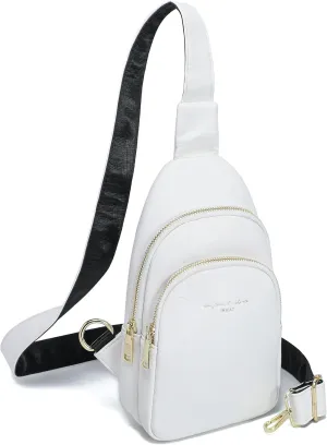 AOCINA INICAT Small Sling Bag Crossbody Vegan Leather Fanny Packs for Women Fashionable Chest Bag for Travel