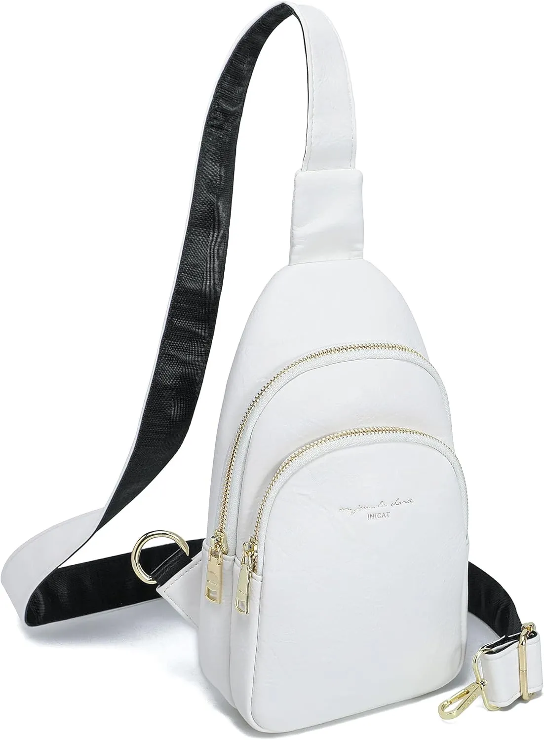 AOCINA INICAT Small Sling Bag Crossbody Vegan Leather Fanny Packs for Women Fashionable Chest Bag for Travel