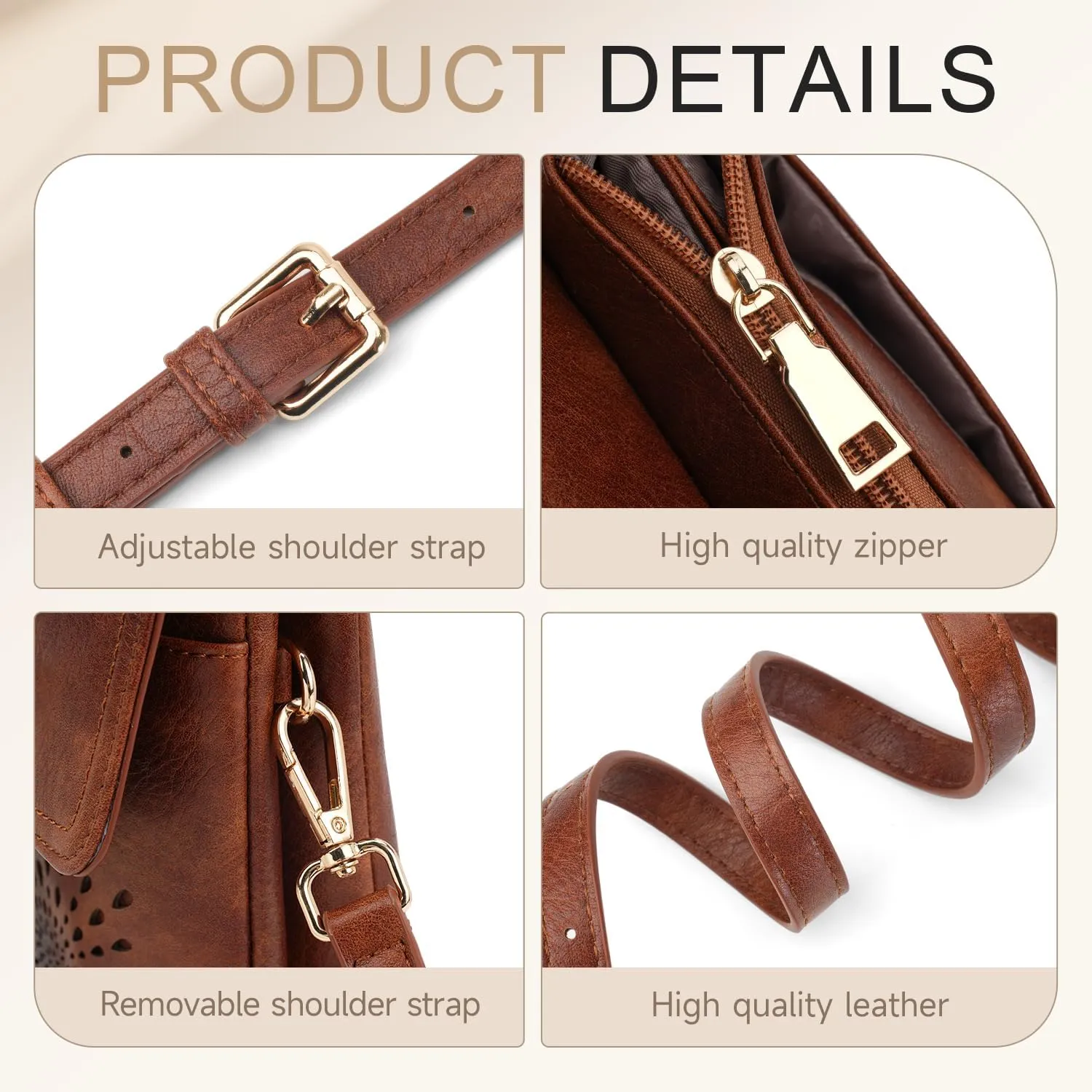 APHISON Small Crossbody Bags for Women Trendy, Leather Crossbody Phone Purses Handbags with Adjustable Strap