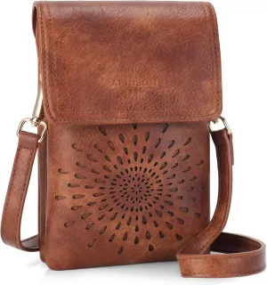 APHISON Small Crossbody Bags for Women Trendy, Leather Crossbody Phone Purses Handbags with Adjustable Strap