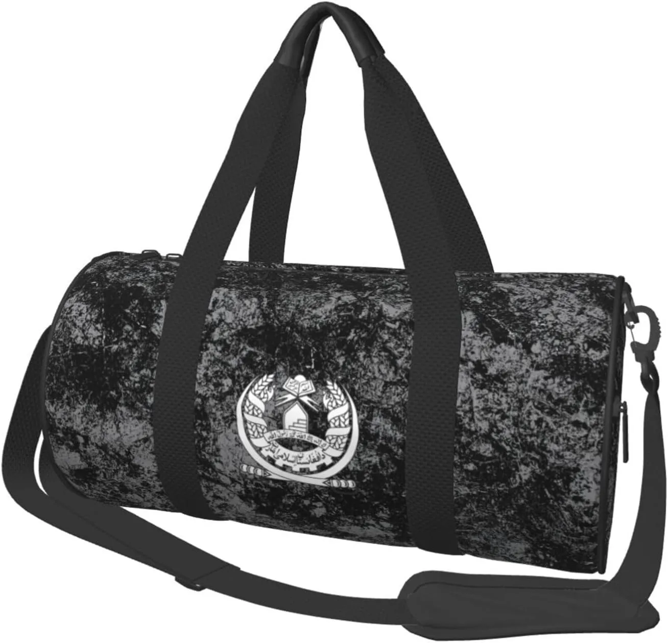 Arms of the Islamic Emirate of Afghanistan Convertible Garment Bag with Shoulder Strap, Carry on Garment Duffel Bag for Men Women - Rolling Foldable for Travel Luggage Bags (Black)