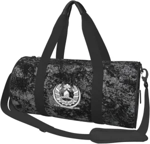 Arms of the Islamic Emirate of Afghanistan Convertible Garment Bag with Shoulder Strap, Carry on Garment Duffel Bag for Men Women - Rolling Foldable for Travel Luggage Bags (Black)