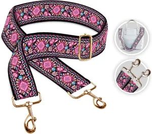 Art Tribute Wide Handbag Strap & Replacement Purse Strap Woven Guitar Strap Adjustable Shoulder & Crossbody Bag Strap