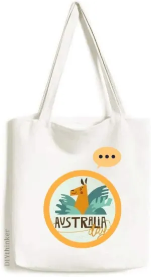 Australia Sydney Opera House and Giraffe Expression Gift Sack Canvas Tote Shoulder Bag