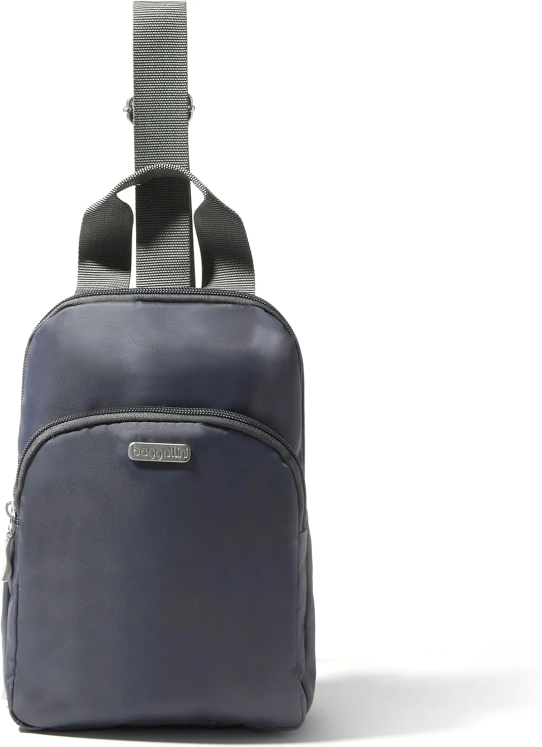 Baggallini Essential Small 12x7 Inch Sling Crossbody Bag with Convertible Adjustable Shoulder Strap