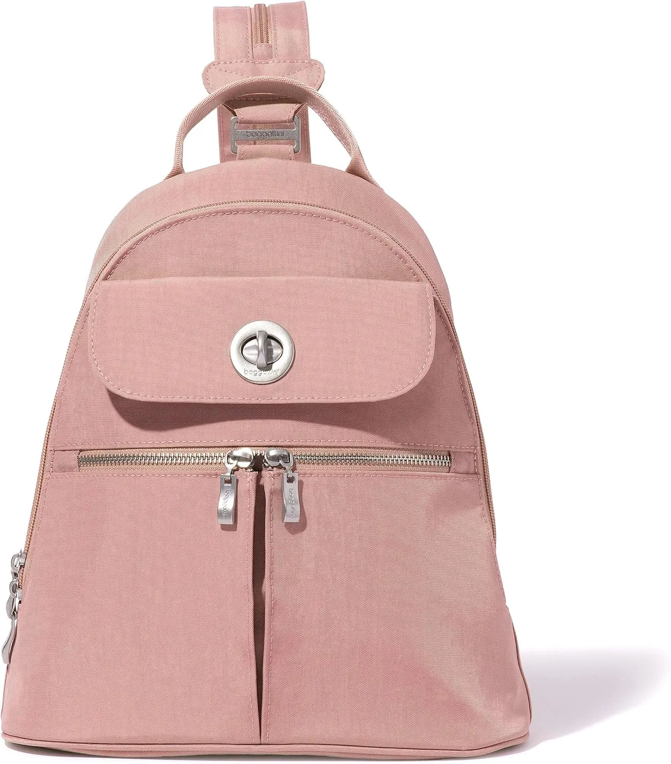 Baggallini Naples Convertible Small Daypack Sling Crossbody, Woodrose