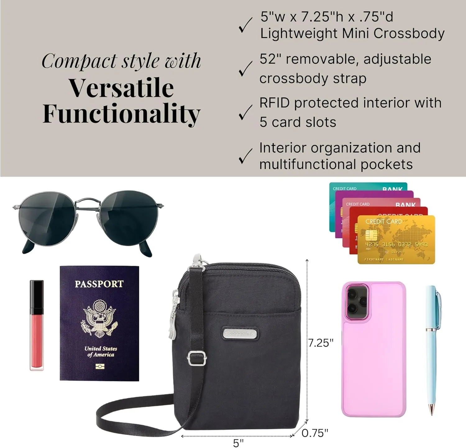 Baggallini Take Two Bryant RFID Crossbody Bag